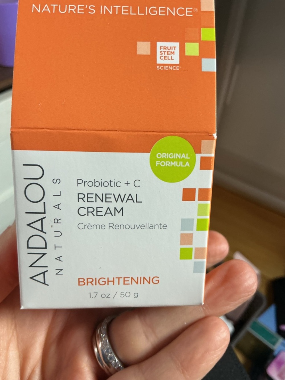 Andalou Naturals Brightening Renewal Cream — Orange & White
